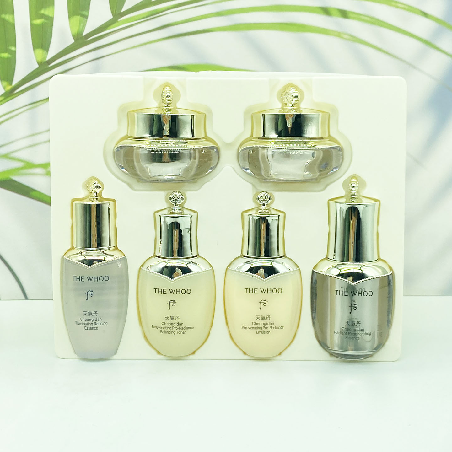 韩国WHOO后天气丹光耀紧颜6件中样小样套装 水乳精华眼霜面霜紧致