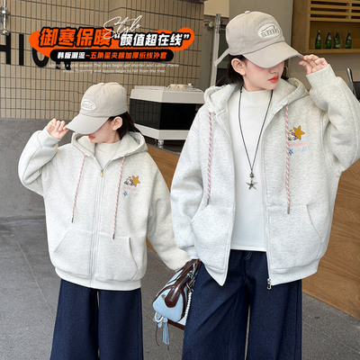 秋冬韩版连帽加棉拉链外套女