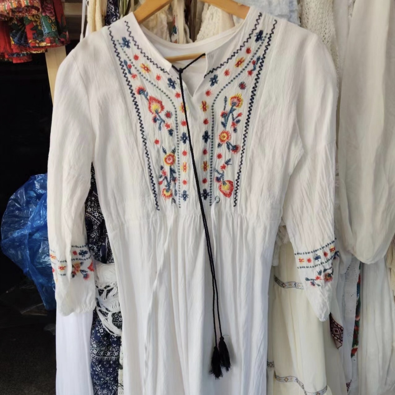 2024新中式民族风海边度假超仙女清新时尚沙滩旅游拍照棉麻连衣裙,女装/女士精品,连衣裙,淘宝优惠券,粉丝福利购,淘宝优惠卷