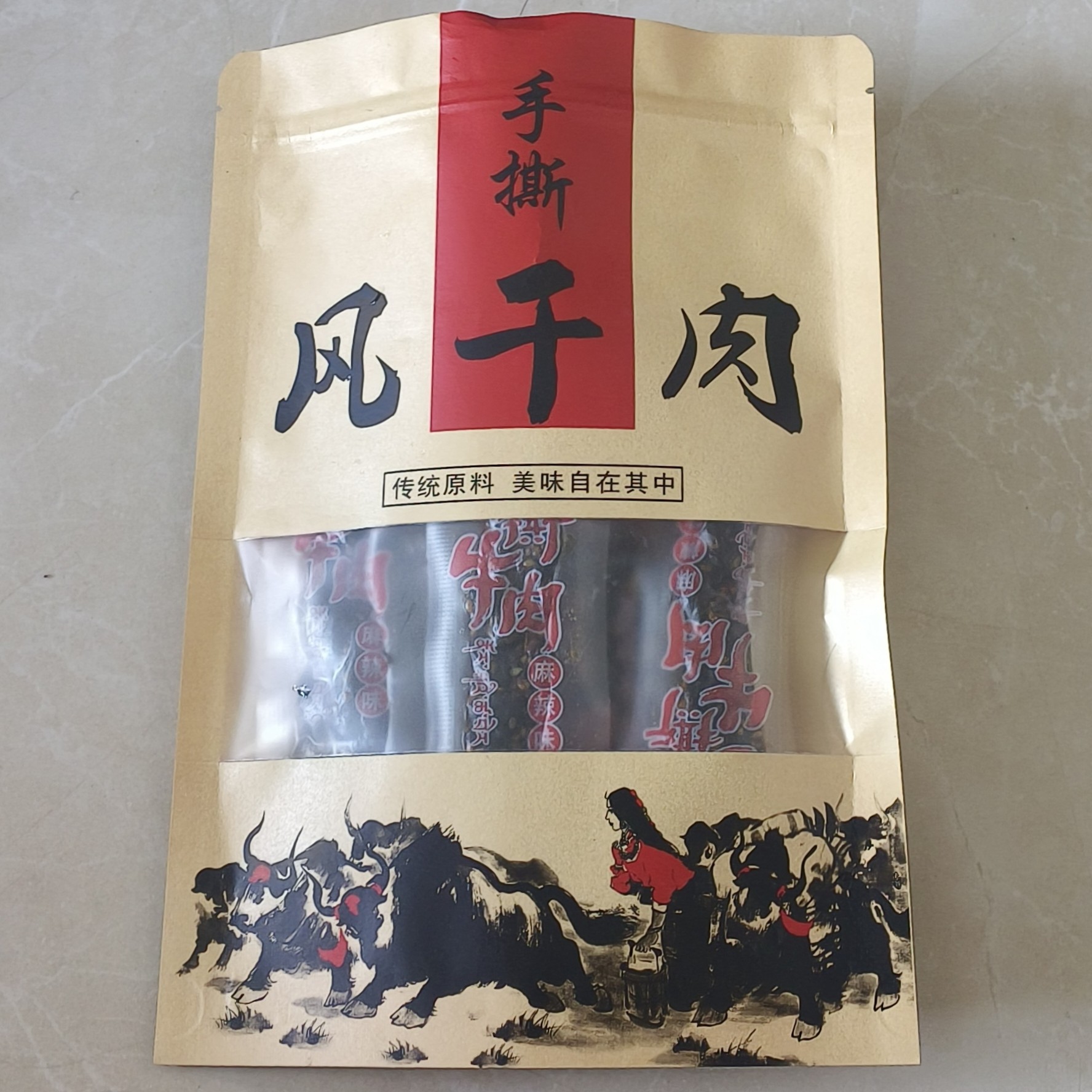 正宗手撕牛肉228g网红同款即食零食独立小包装长条散装五香麻辣味