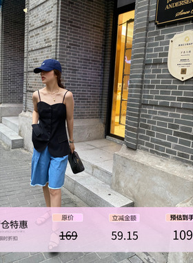 3ts牛仔裤2021年夏季新款短裤女宽松薄款显瘦五分裤