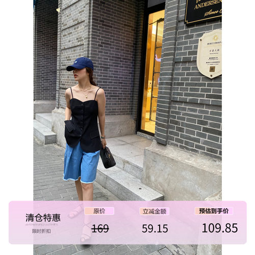 牛仔短裤五分裤适中棉