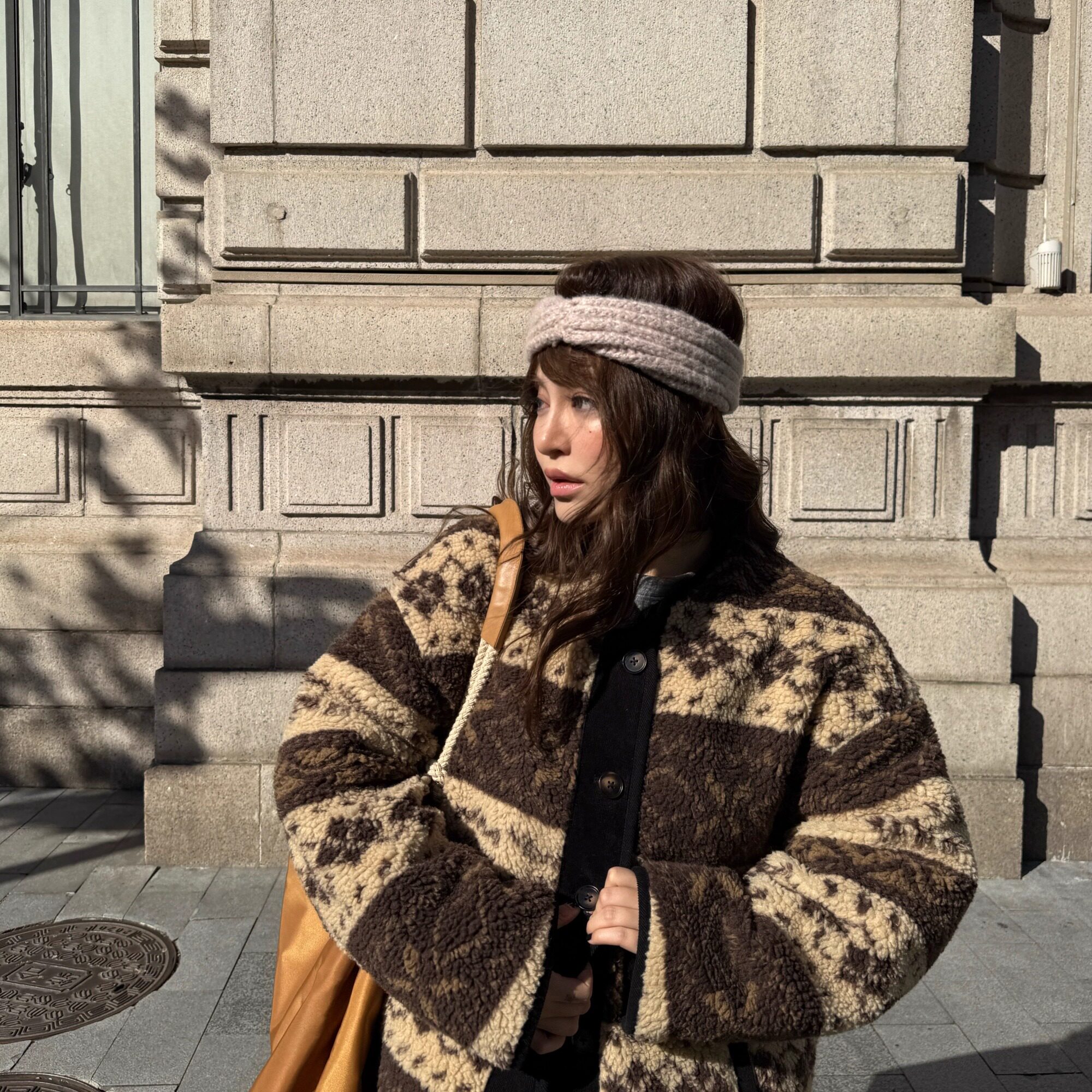 费尔岛两面穿棉衣韩版复古棉服