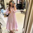 长袖 3ts法式 连衣裙春季 裙设计感白色高级感长裙法式 裙子 气质衬衫