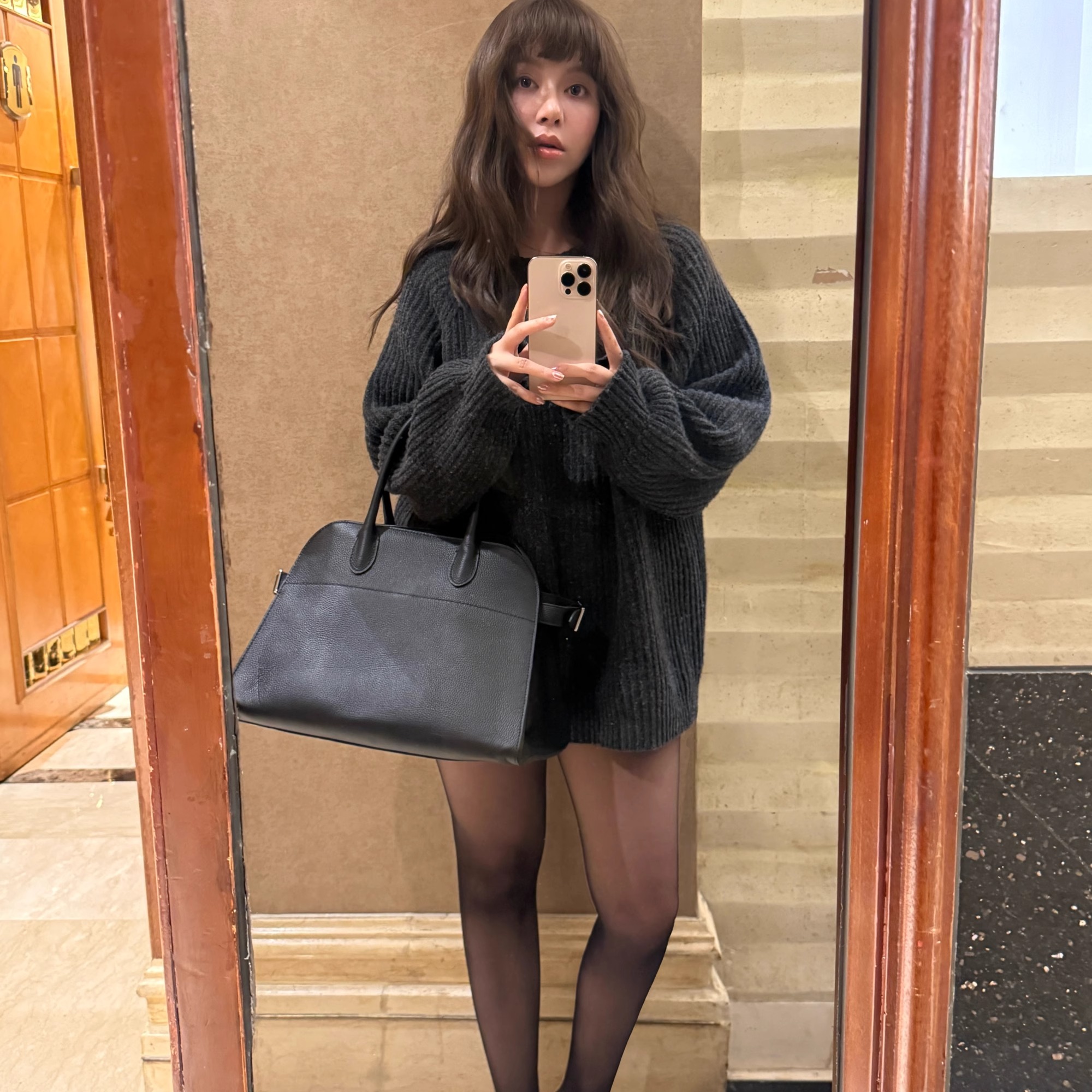 法式高级老钱风粗针毛衣