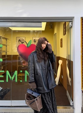 3ts 12/27 年终战袍 西班牙小胎羊拉贡皮毛一体双面穿皮草外套