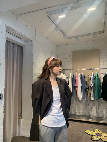 3ts宽松休闲复古高级感小西服