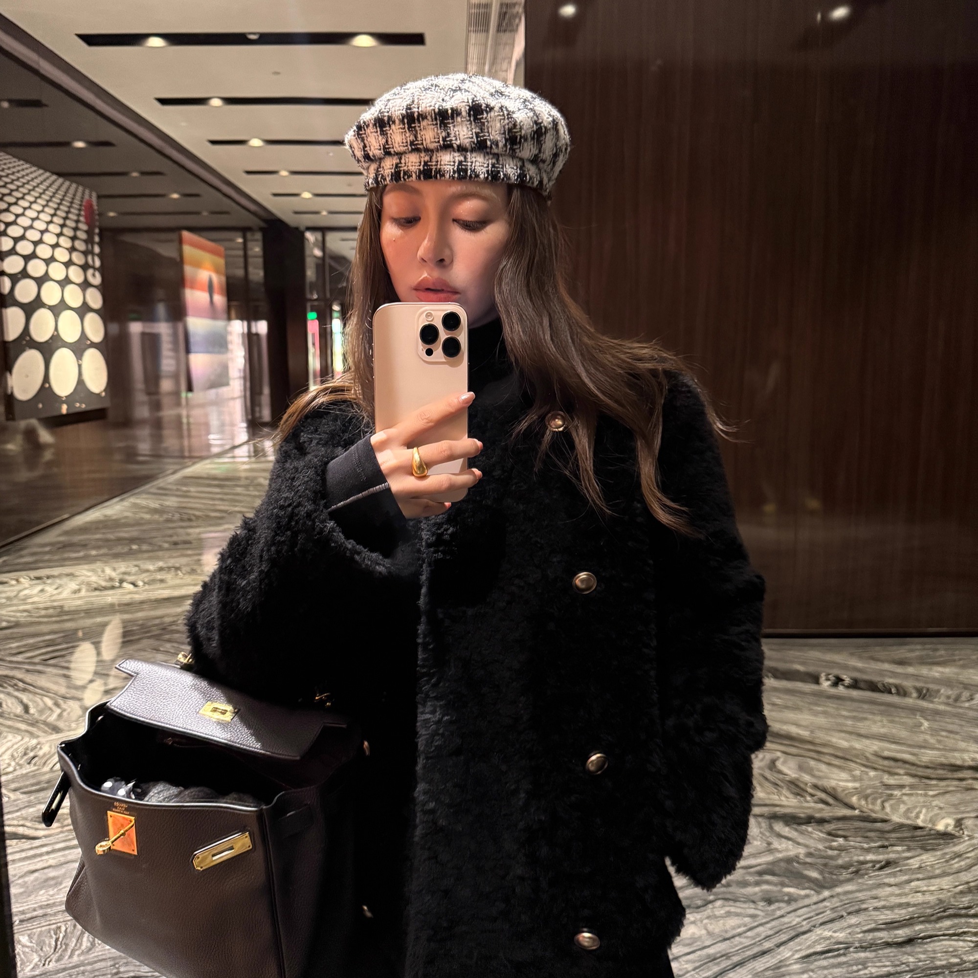 羊羔毛皮草短款小香外套女