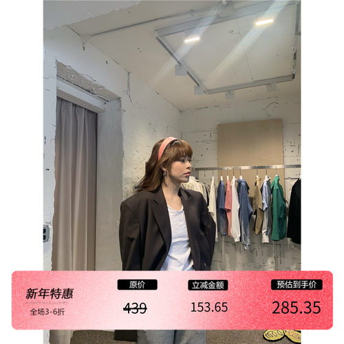 3ts宽松休闲复古高级感小西服