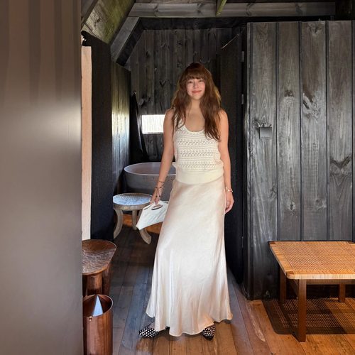 3ts夏季缎面鱼尾裙中长裙