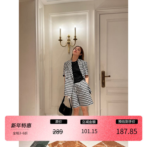 3ts夏季休闲轻熟港味西装短裤