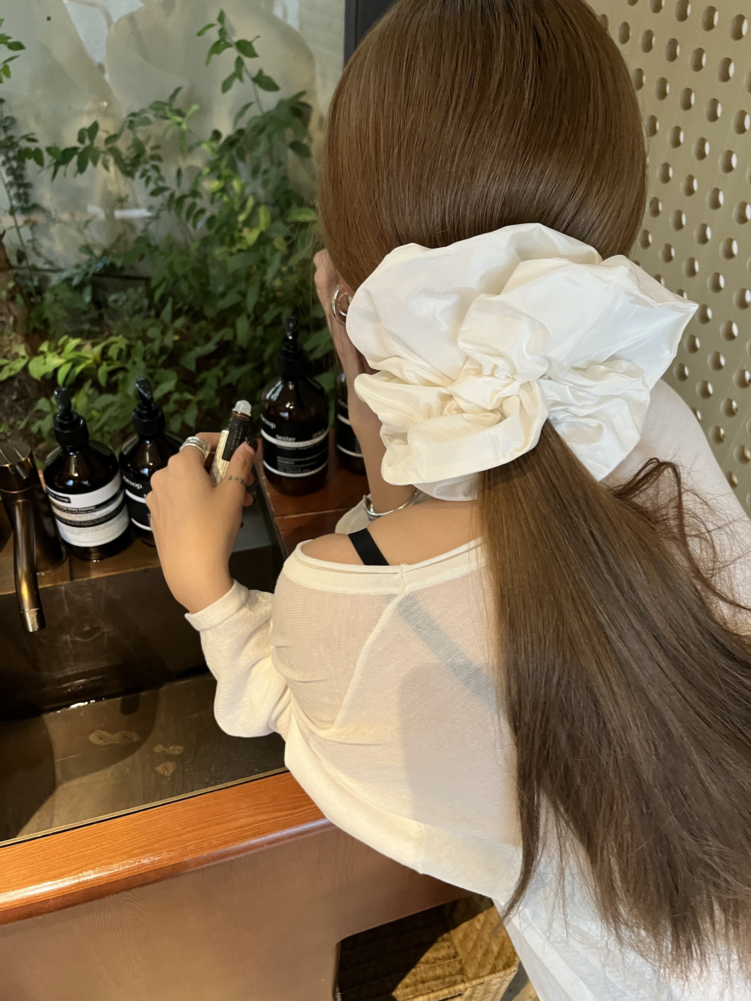 3ts通勤丝绒发绳发饰大肠圈