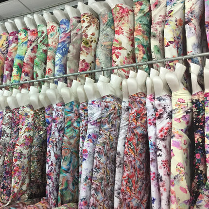 高档棉绸布料 人造棉布料 绵绸真丝绵布料60数码印花旗袍服装面料