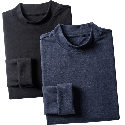 半高领加绒加厚发热外穿保暖衣