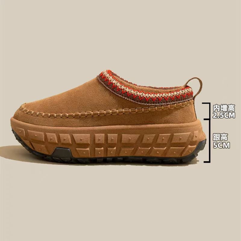 底加绒一脚蹬雪地靴女款