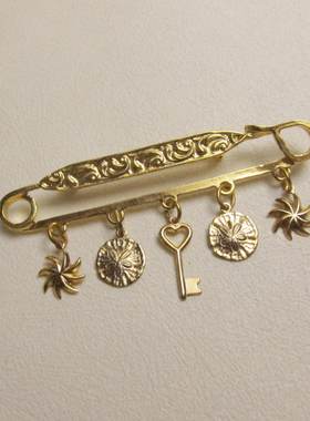 *福利*【古趣坠饰】美产鎏金挂坠别针~Jessie的维琴察 中古