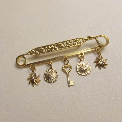 *福利*【古趣坠饰】美产鎏金挂坠别针~Jessie的维琴察 中古