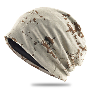 复古薄款包头帽男士套头帽户外休闲头巾帽韩版堆堆帽磨边秋冬睡帽