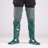 薄底水田袜皮叉 加高水田靴插秧鞋 插秧靴软底松紧口水田鞋 男女水鞋