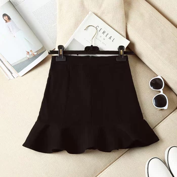 2019 Spring and summer Anti emptied Korean Edition Paige Body Denim skirt Package hip Show thin Lotus leaf Fishtail skirtin the Women's clothing/Boutique , Skirts  category - from Buy2taobao.com to provide professional Taobao agent buy service