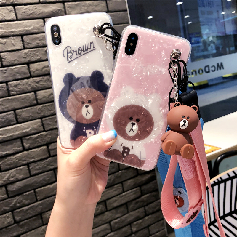 ¿É°®Ð¡ÐÜiPhonexÊÖ»ú¿ÇÆ»¹û7plus¿¨Í¨Ö§¼Ü´ø¹ÒÉþ6/6sº«¹ú8PÍøºìÅ®