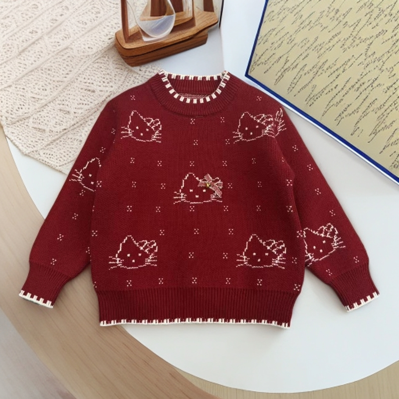 女童毛衣2025秋冬新款儿童过年服