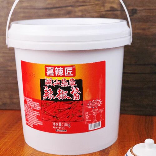 喜辣匠潮汕蒜蓉辣椒酱桶装肠粉