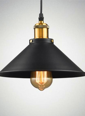 loft吊灯铁艺复古黑色现代灯简约餐厅吧台灯单头工业风酒店工程灯