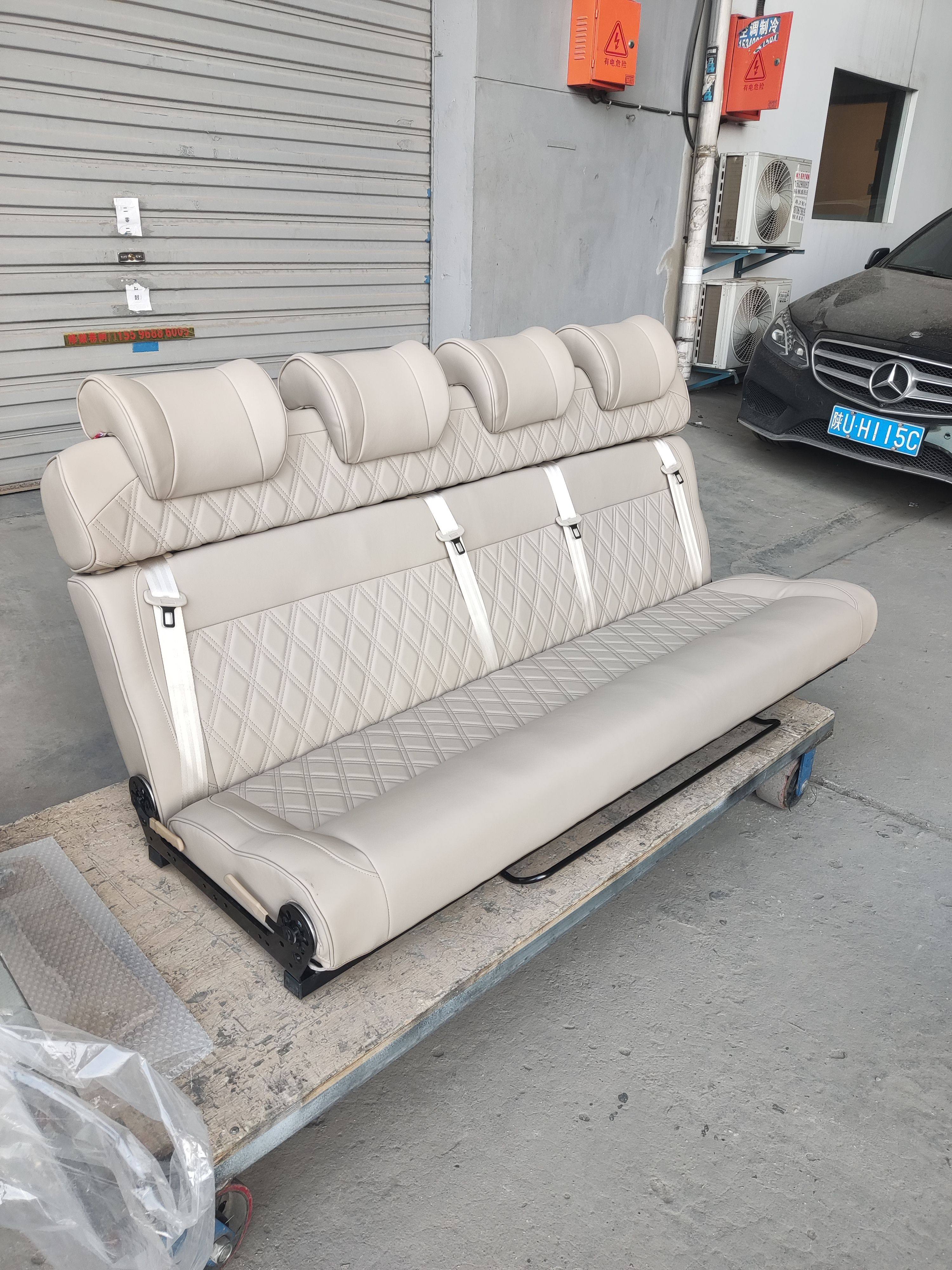 图雅诺全顺金杯大通金龙轻客车后排座椅改装放平沙发床乘客座椅