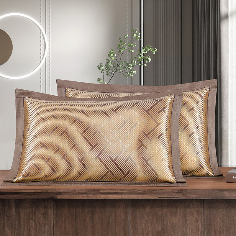 夏季冰丝枕套藤枕席夏天竹凉席枕头套凉爽水洗双面单人枕芯套一对,床上用品,枕套,淘宝优惠券,粉丝福利购,淘宝优惠卷