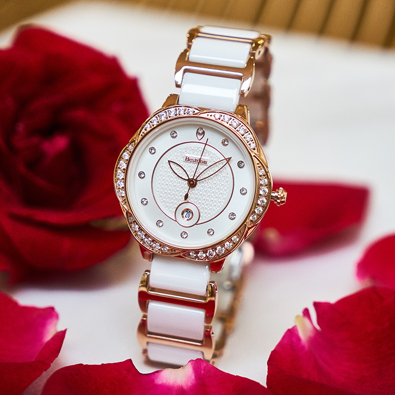 教师节礼物女老师手表女2020年新款女士手表镶钻时尚防水陶瓷女表
