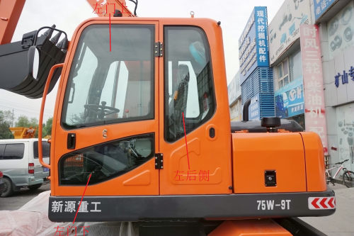 新源挖掘机玻璃新源65-8/75-8前挡前下门上门下后侧天窗后挡玻璃