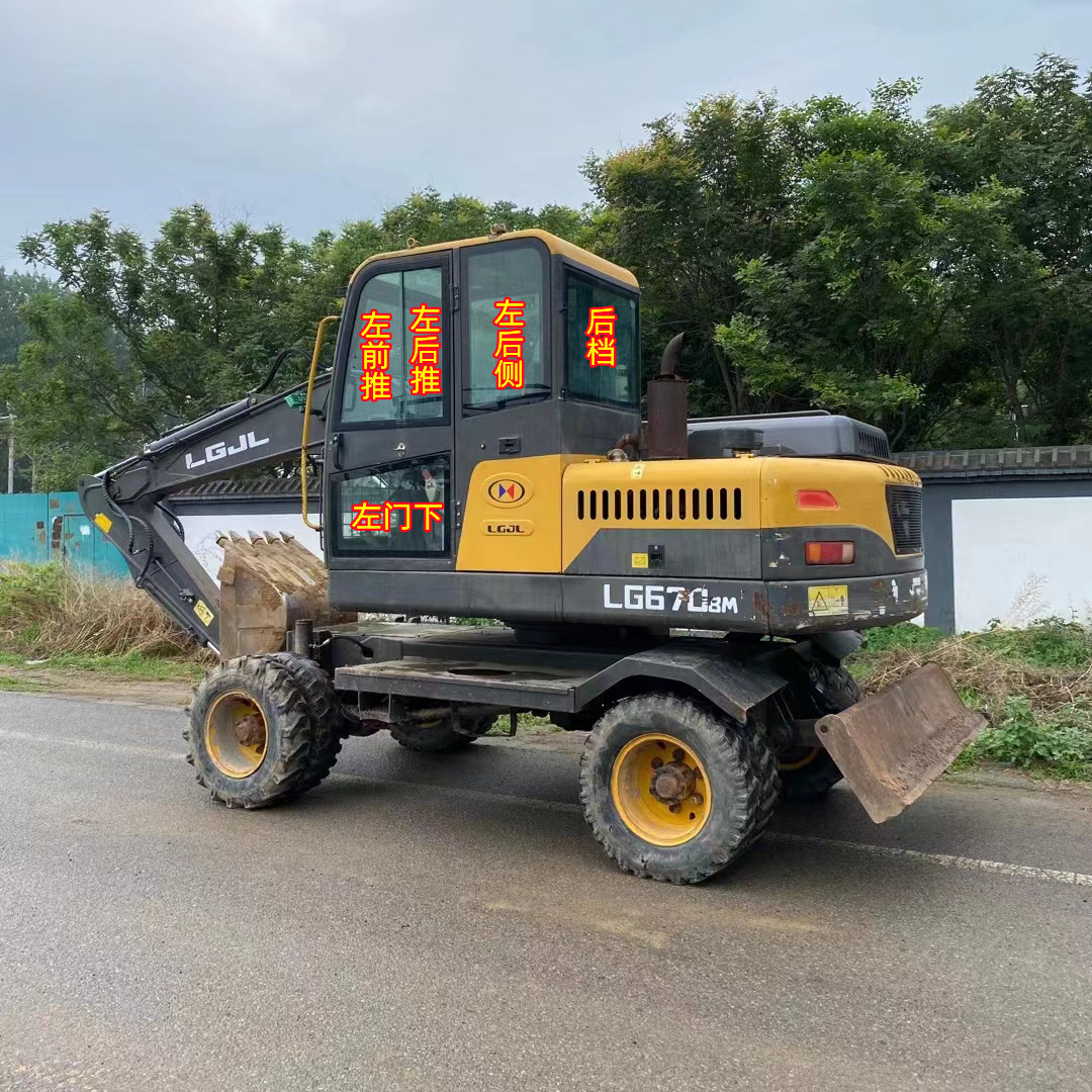 山东临工金利670BM/680/690轮式挖掘机玻璃前风档门推拉窗玻璃