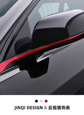 适用特斯拉后视镜装饰条焕新版Model3/y汽车后视镜防撞保护贴条丫