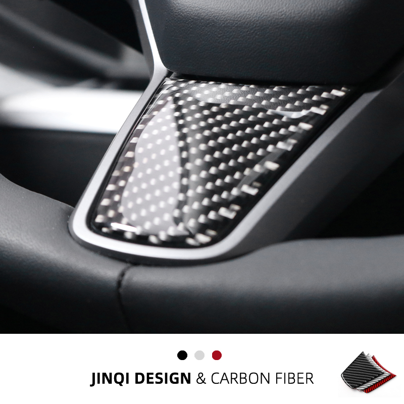 适用特斯拉model3/Y方向盘装饰贴碳纤维亮片保护贴丫内饰改装配件