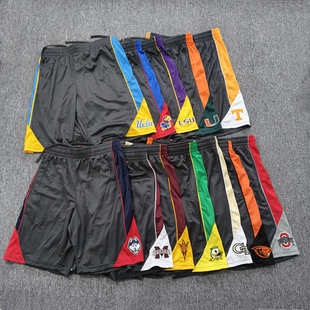 外贸    男士夏季轻薄款NCAA大学联盟短裤休闲运动速干投篮五分裤