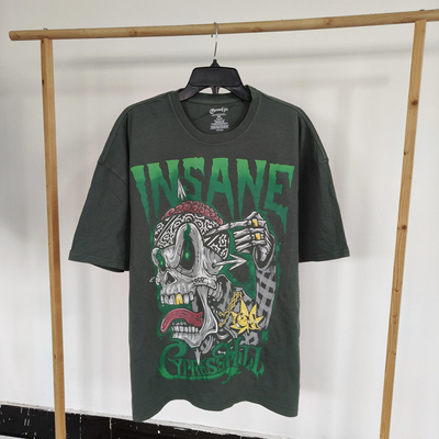 外贸   欧美男式T恤Cypress hill说唱rap新浪潮骷髅大脑纯棉短袖