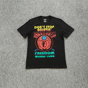 外贸 JOURNEY乐队摇滚美式复古t恤街头小众短袖男女