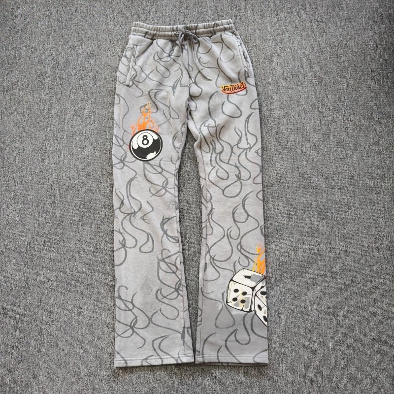 外贸     秋冬美式凡达驰加绒卫裤休闲宽松印花长裤男女,男装,卫裤,淘宝优惠券,粉丝福利购,淘宝优惠卷