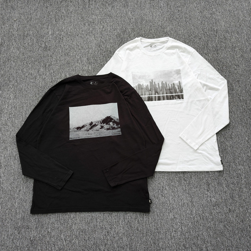 瑕疵处理    圆领男士春秋长袖T恤纯棉胸前大印花打底衫,男装,T恤,淘宝优惠券,粉丝福利购,淘宝优惠卷