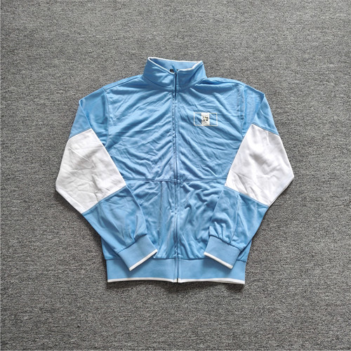 瑕疵处理     运动薄绒宽松拉链外套印花立领秋季开衫男