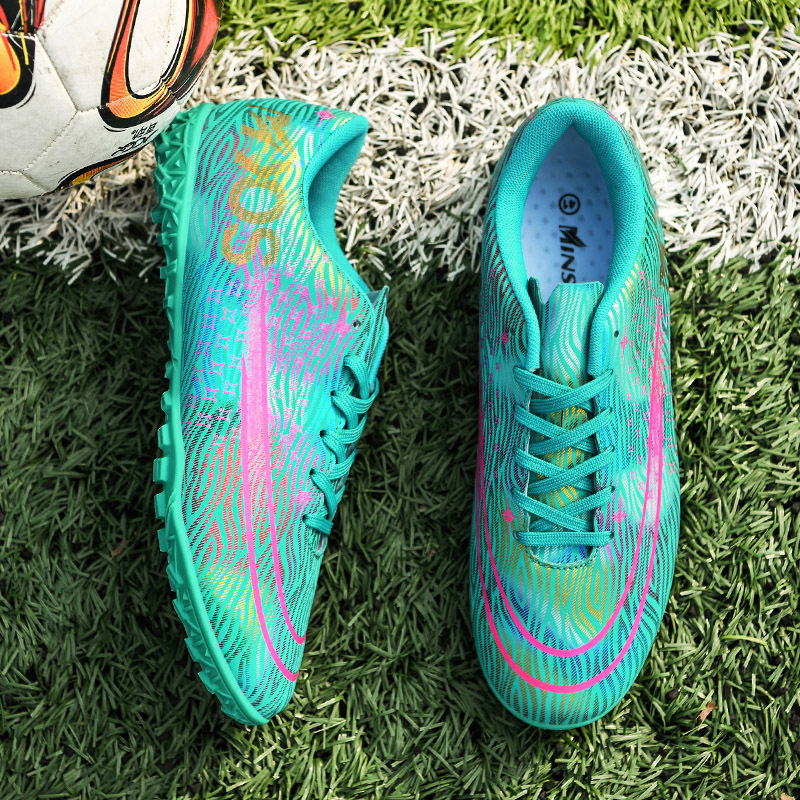 热款足球鞋男女长钉碎钉青少年防滑训练鞋人造草坪比赛足球鞋