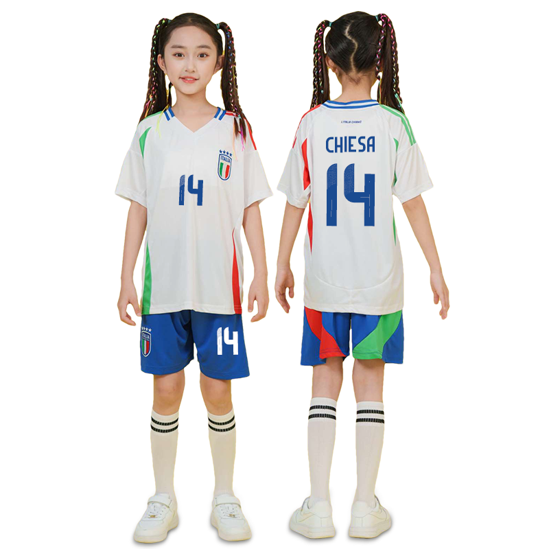 儿童足球服定制意大利客场球衣