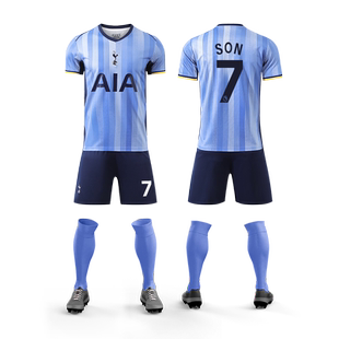 25-26热刺客场球衣7号孙兴憨凯恩足球训练服定制儿童足球服套装男