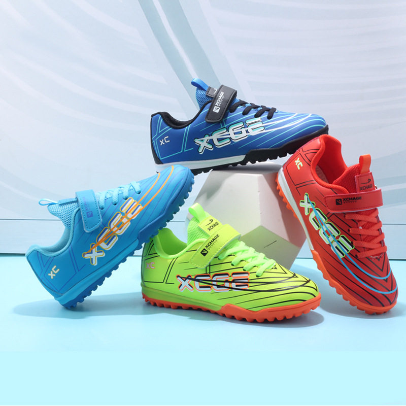 低帮足球鞋青少年TF碎钉训练运动鞋男女童防滑专业训练足球鞋