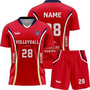 排球服套装定制队服女款气排球运动专业男款比赛羽毛球服印字拔河