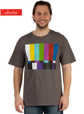 80s T恤世界 生活大爆炸 谢尔顿sheldon 电视测试卡 短袖T恤男款