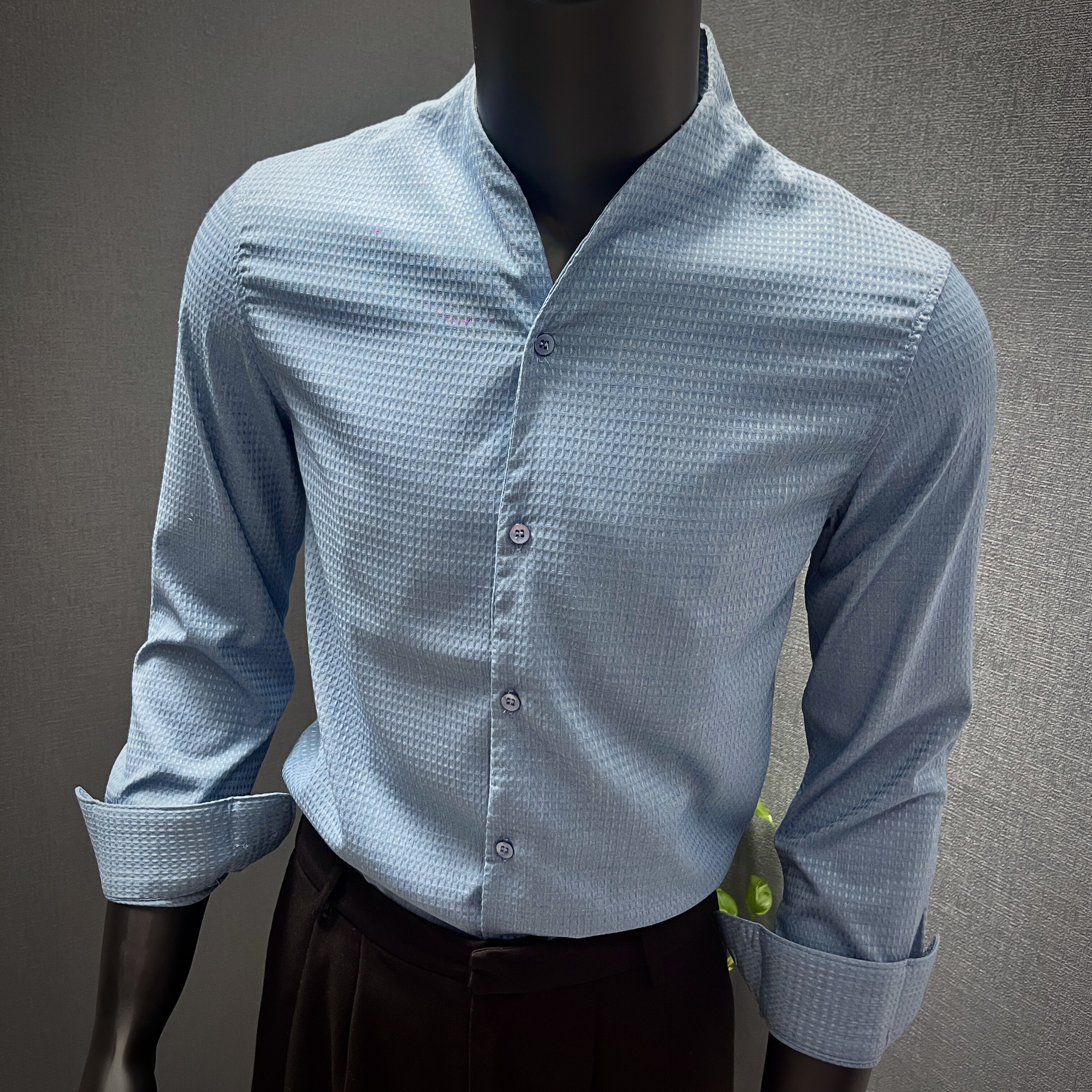 2026春夏新款男士衬衫~复古领时尚长袖衬衣419-XT2603-P65，男装衬衫，星座419（原A233）