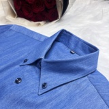 男士秋冬长袖衬衫~潮流牛仔衬衫~时尚尖领纯色衬衣419-M1127-P70，男装衬衫，星座419（原A233）