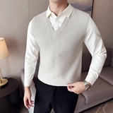 马甲/背心~秋冬男士毛织背心~针织马甲419-S9938-P39V领背心马甲，男装背心/马甲，星座419（原A233）